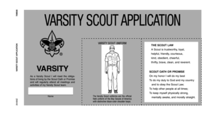 Varsity Scout Application Form