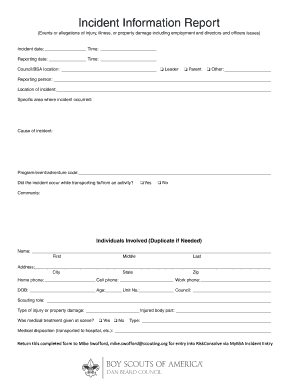 Incident Information Report