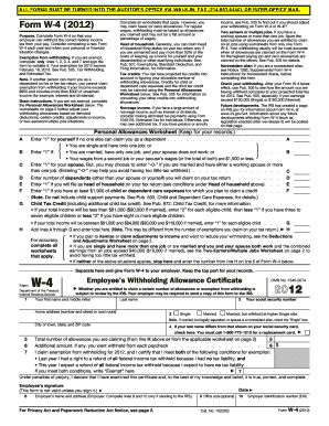 Form W-4 (2012)