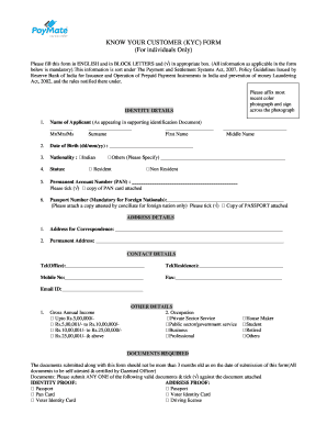 KYC Form for Individuals