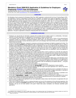 Mandatory Grant 2009/2010 Application
