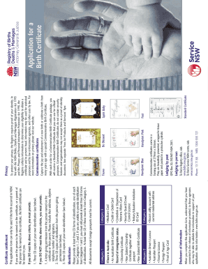 NSW Birth Certificate Application