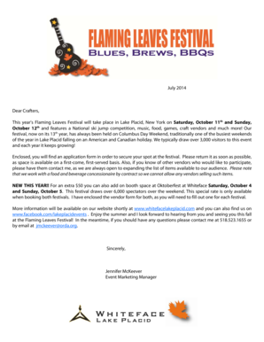 Flaming Leaves Festival Vendor Application