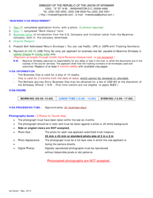 Myanmar Business Visa Application