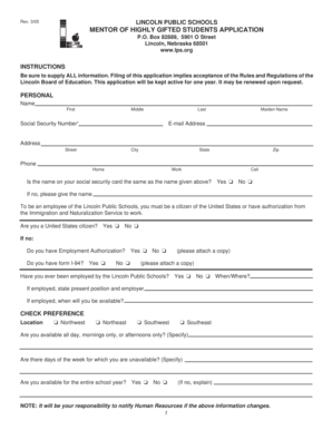 Fillable Online lps Mentor/highly gifted - LPS.org - lps Fax Email ...