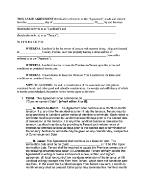 Florida Residential Lease Agreement