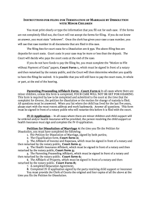 Ohio Dissolution of Marriage with Children Form