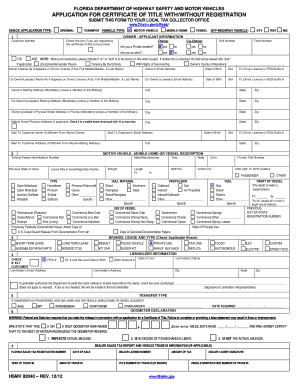 Florida Certificate of Title Application