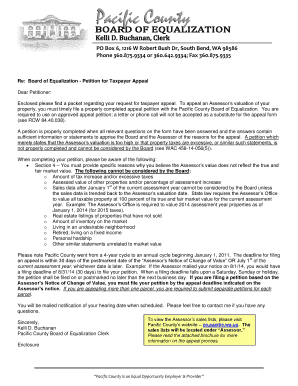 Washington Taxpayer Appeal Petition