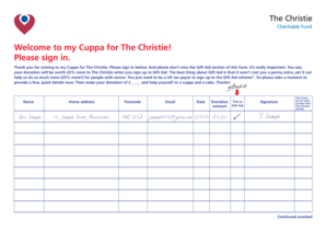 The Christie Charity Donation Form