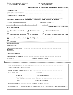 Credit/Debit Card Receipt