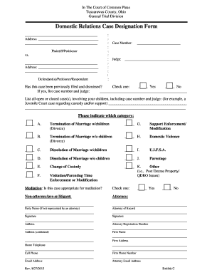 Ohio Divorce Forms with Children