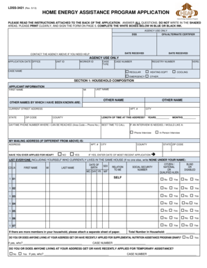 Home Energy Assistance Program Application