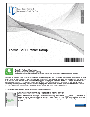 Forms For Summer Camp - mybooklibraryCom