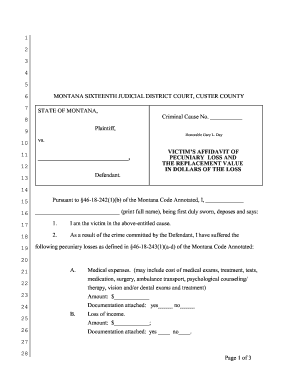 Affidavit of Loss by Victim.wpd - Custer County