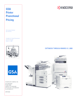 GSA Printer Purchase Order Template