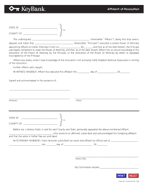 Affidavit of Revocation - KeyDirect