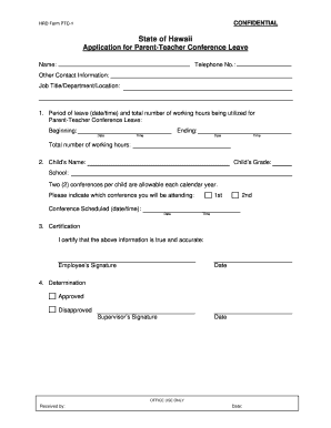 state of hawaii parent teacher conference leave