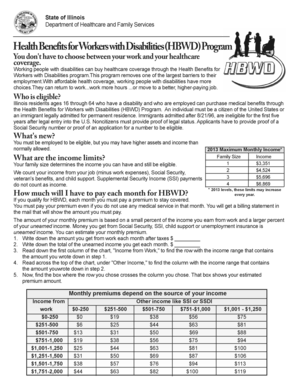 Illinois Health Benefits for Workers with Disabilities Application
