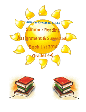 Summer Reading Program Book Report