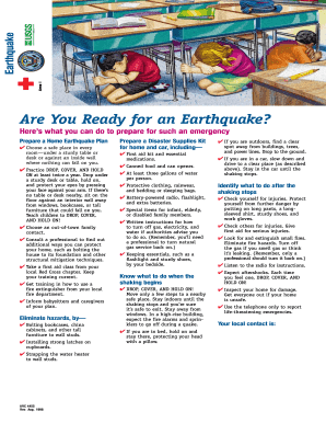 Earthquake Preparedness Checklist