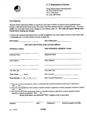 DEA Registration Form