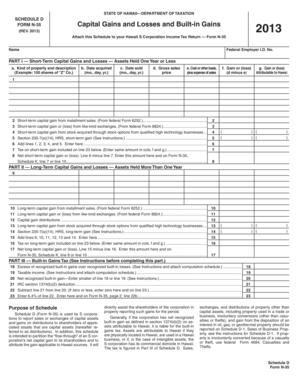 Hawaii S Corporation Capital Gains Form N-35