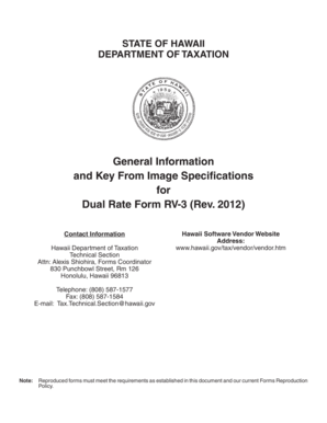 Hawaii Dual Rate Form RV-3