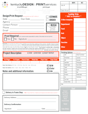 KYTC Graphic Design & Printing Request Form