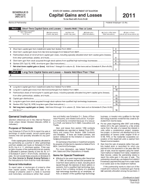Hawaii Form N-20 Schedule D