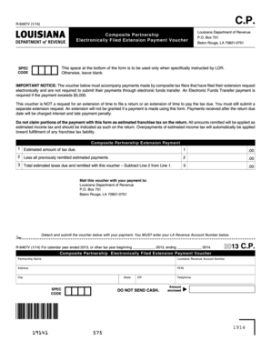 Louisiana Composite Partnership Extension Payment Voucher