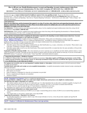 Health Reimbursement Account Claim Form