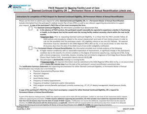PACE Request for Nursing Facility Level of Care