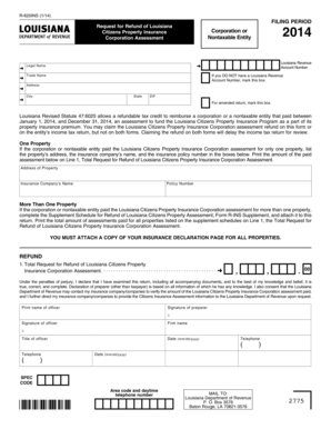 Louisiana Citizens Property Insurance Refund Form