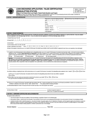 Loan Discharge Application False Certification