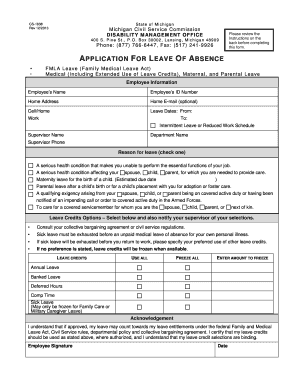 Michigan Leave of Absence Application