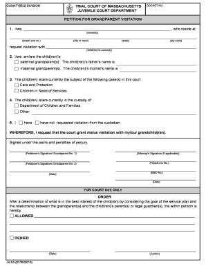 Petition for Grandparent Visitation - Mass.Gov