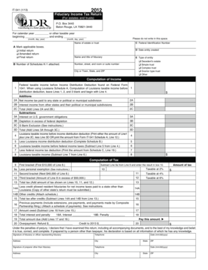 Louisiana Fiduciary Income Tax Return