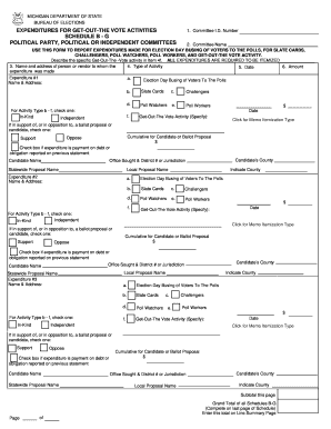 Michigan Get-Out-The-Vote Expenditure Report