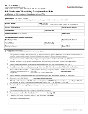 IRA Distribution/Withholding Form