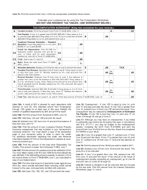 2010 Louisiana Nonresident Professional Athlete Income Tax Return