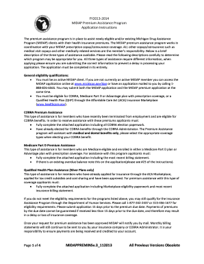 Michigan Health Insurance Premium Assistance Form