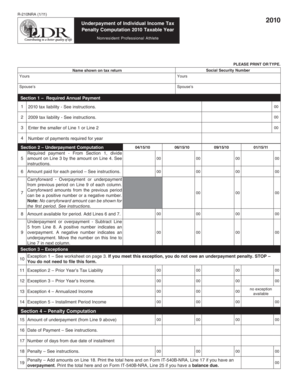 IRS Form R-210NRA 2010