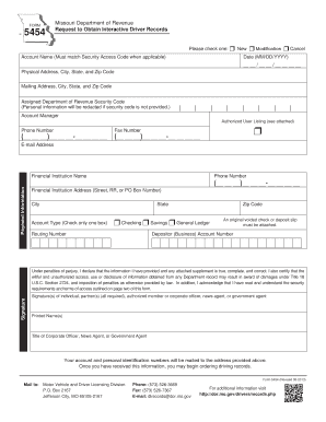 Missouri Driver Records Request Form