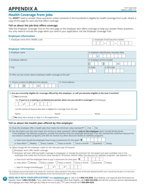 Health Coverage from Jobs Form