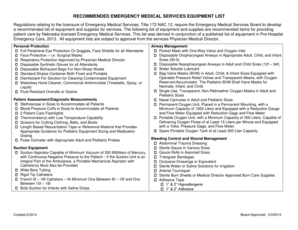 Nebraska Emergency Medical Services Equipment List