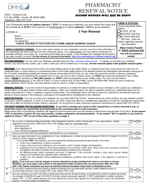 Pharmacist Renewal Notice