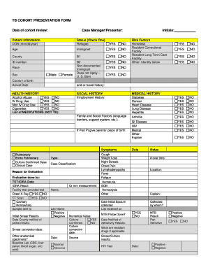 TB Cohort Presentation Form