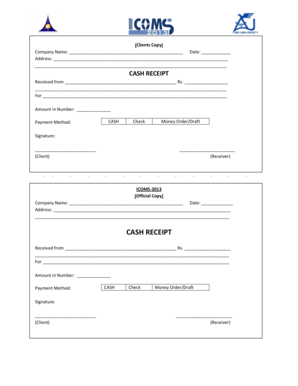 Cash Receipt Template