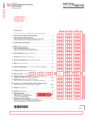Louisiana Sales Tax Return Form R-1029